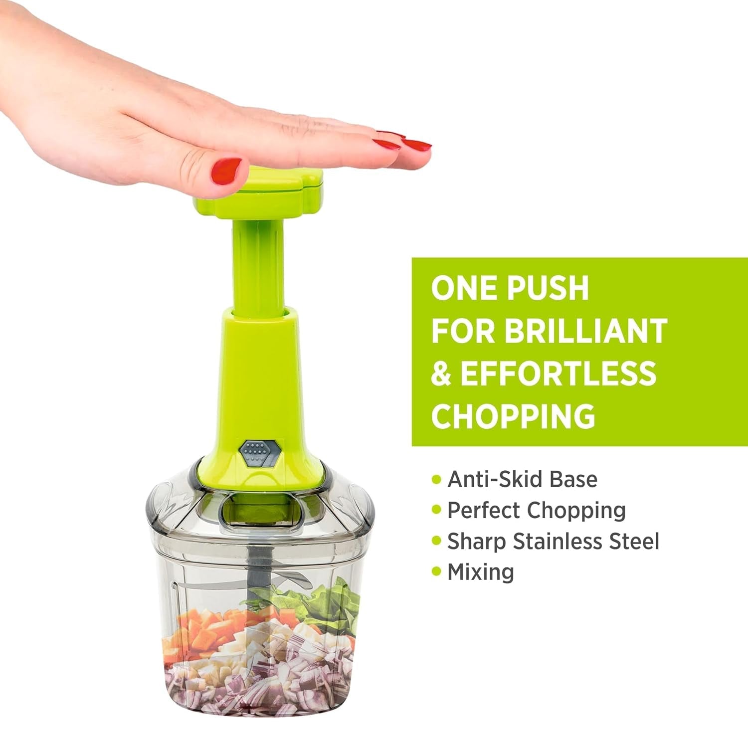 2in1 Press Vegetable Choppers For Kitchen (1100 Ml) 2in1 Press Vegetable Choppers For Kitchen (1100 Ml)